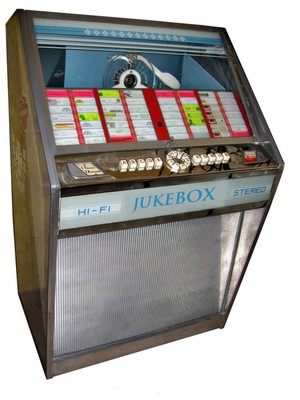 Die Jukebox- Wohnstil der 1950er Jahren